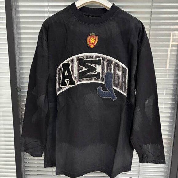 Balenciaga black long-sleeved T-shirt - Picture 1 of 6